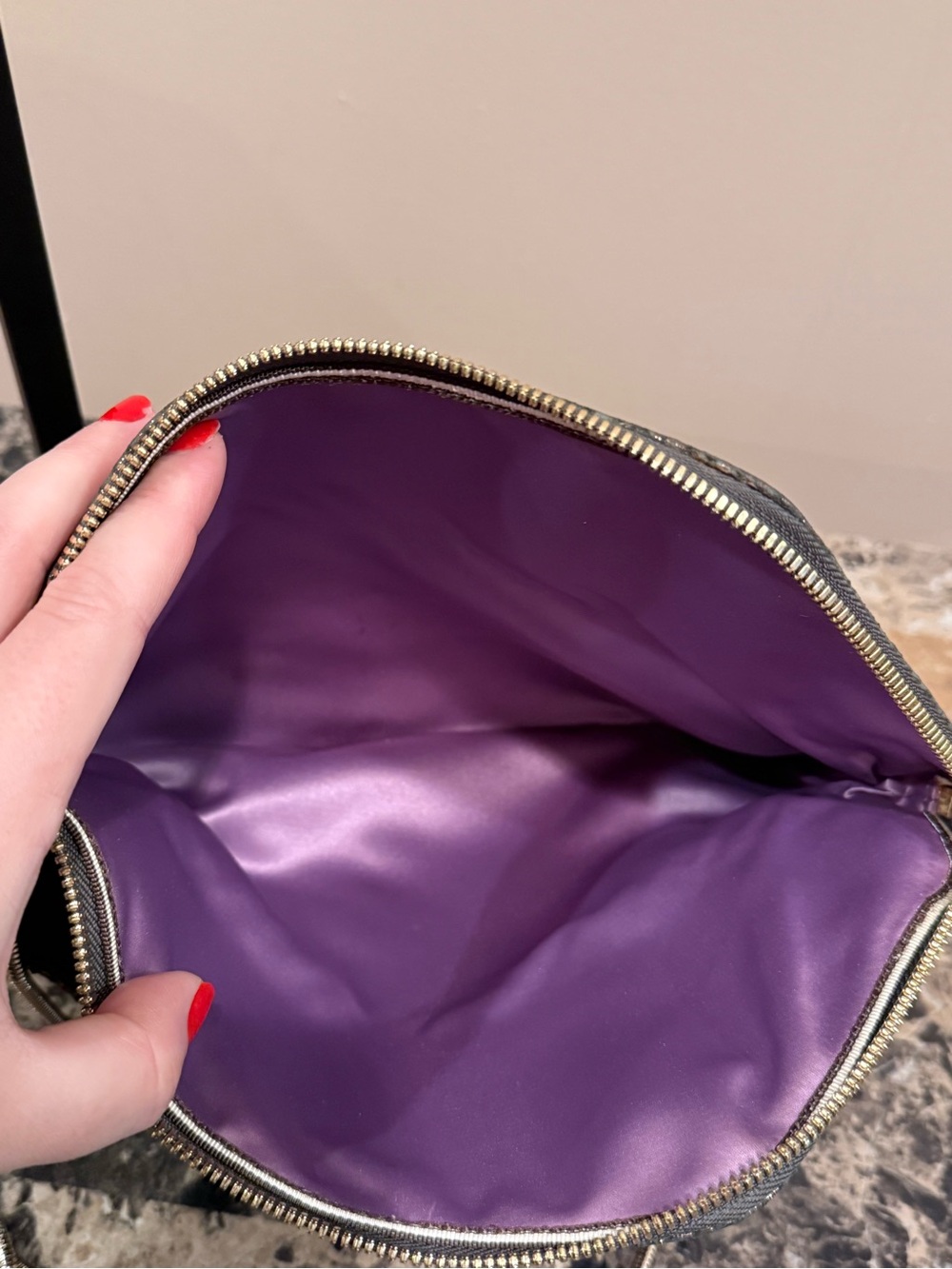 Henri Bendel Metallic Snakeskin Convertible Clutch / Shoulder Bag - Picture 12 of 15